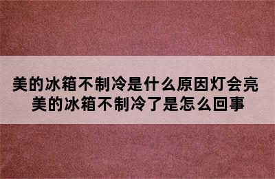 美的冰箱不制冷是什么原因灯会亮 美的冰箱不制冷了是怎么回事